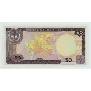 COLOMBIE billet 50 Pesos Oro 1986 P-425b NEUF 2