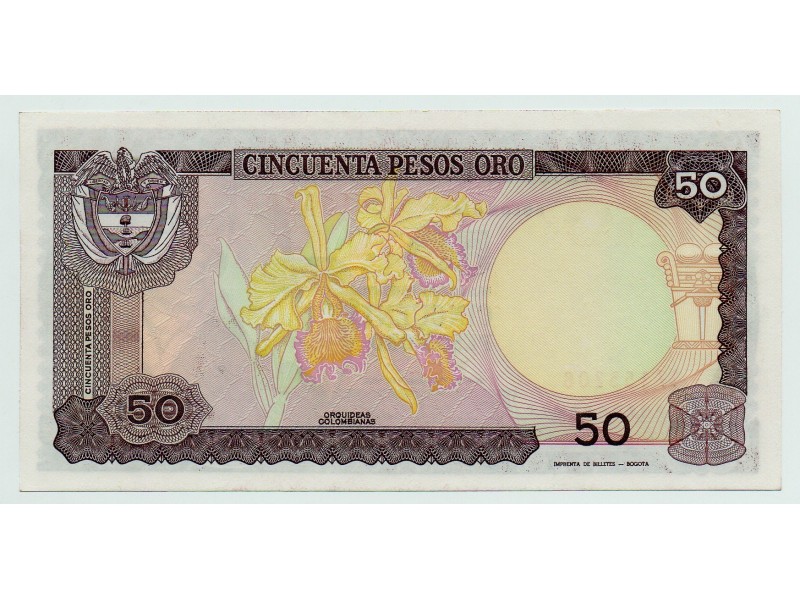 COLOMBIE billet 50 Pesos Oro 1986 P-425b NEUF