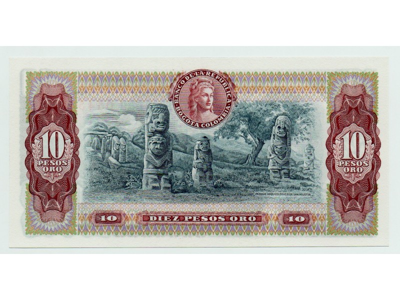 COLOMBIE billet 10 Pesos Oro 1980 P.407g