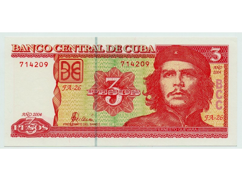 3 Pesos CUBA 2004 P.127 NEUF
