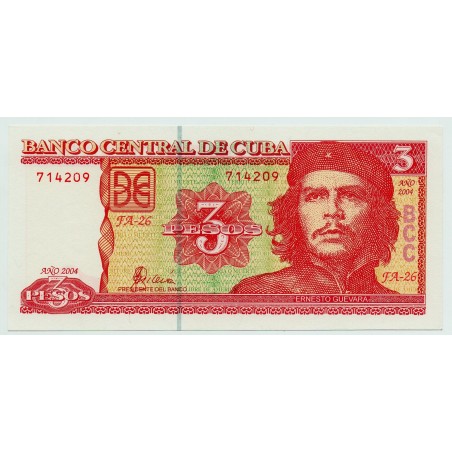 3 Pesos CUBA 2004 P.127 NEUF