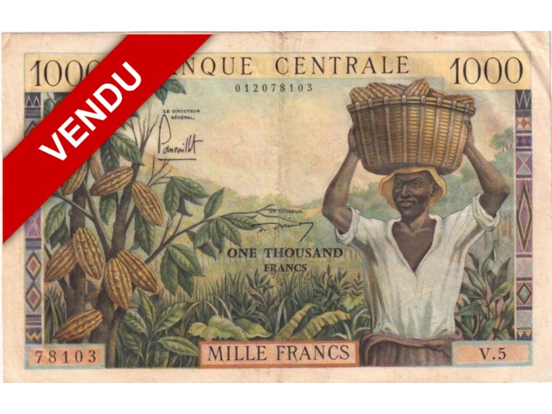 34100 - 1000 Francs CAMEROUN 1962 P.12b