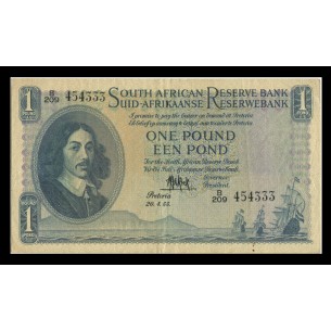 1 Pound AFRIQUE DU SUD 1955 P.93e