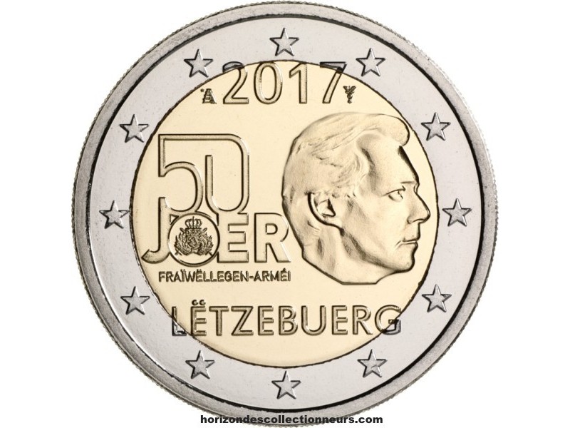 2 € Commémorative Luxembourg 2017 -service militaire