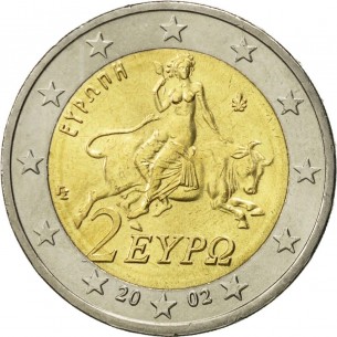 2 Euros GRECE 2002- Face Nationale