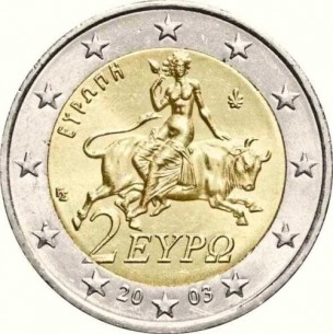 2 Euros GRECE 2003- Face Nationale