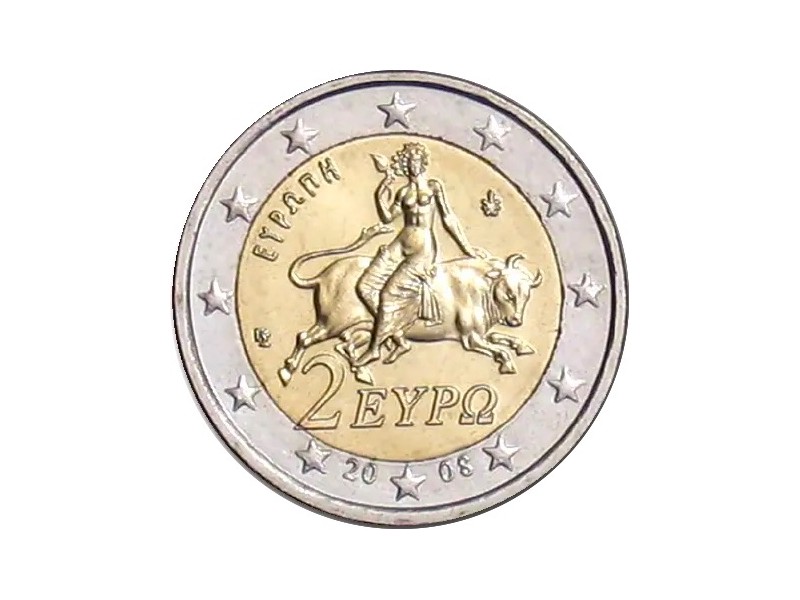 2 Euros GRECE 2008- Face Nationale