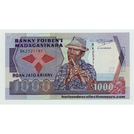 1000 Francs 200 Ariary MADAGASCAR 1983 P.68a TTB