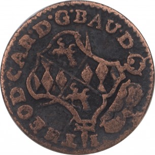 BELGIQUE  PR-ÉVÊCHÉ de Liège 1 Liard Évéché de Liège 1750