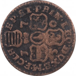 BELGIQUE  PR-ÉVÊCHÉ de Liège 1 Liard Évéché de Liège 1750 2