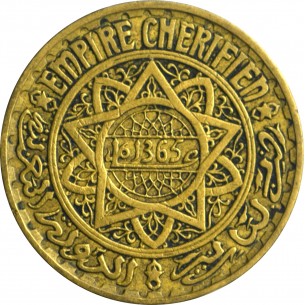 8625 - MAROC  Protectorat Français 5 Francs AH 1365 1946...