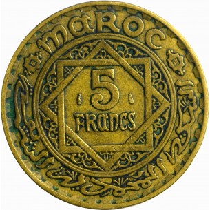 8625 - MAROC  Protectorat Français 5 Francs AH 1365 1946... 2