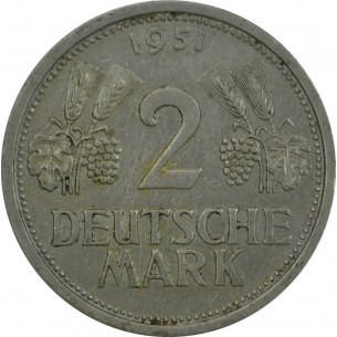 2 Marks  ALLEMAGNE 1951 2