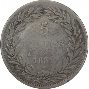 5 Francs Louis Philippe I 1831 PARIS 2
