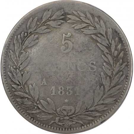 5 Francs Louis Philippe I 1831 PARIS