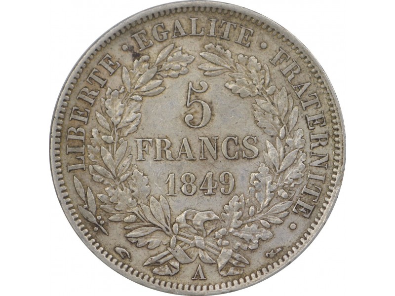 5 FRANCS CERES 1849 A (PARIS)