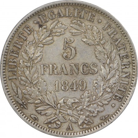 5 FRANCS CERES 1849 A (PARIS)