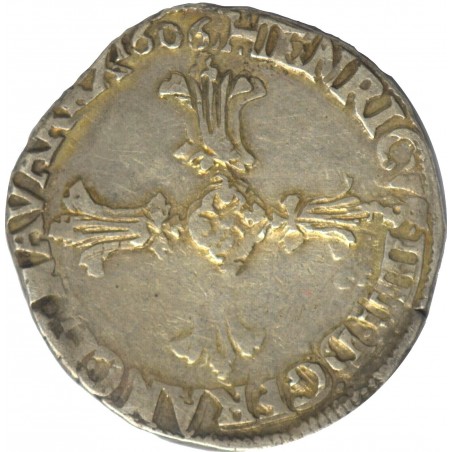 HENRI IV 1/4 ECU 1606 A ( Paris ) TB