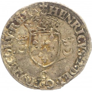 HENRI II 1/2 DOUZAIN 1552 C ( SAINT LO ) TB 2