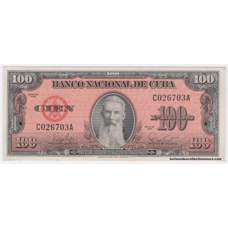 100 Pesos CUBA 1959 P.093a SUP