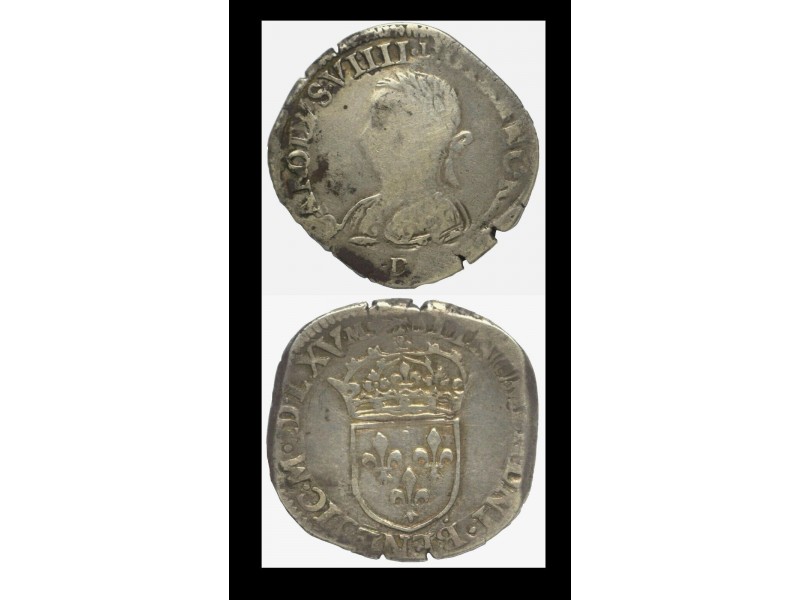 Dixième d'écu du Béarn dit"au bandeau" Louis...