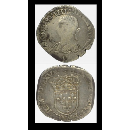 Dixième d'écu du Béarn dit"au bandeau" Louis XV. 1760