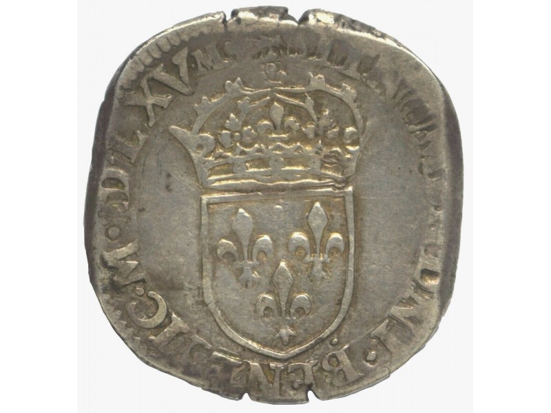 Dixième d'écu du Béarn dit"au bandeau" Louis XV. 1760