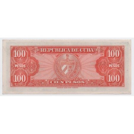 100 Pesos CUBA 1959 P.093a SUP