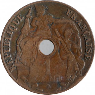 8143 -INDOCHINE FRANÇAISE 1 Cent 1921 2