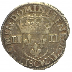 Henri IV Quart d'écu croix batonnée et couronnée de face... 2