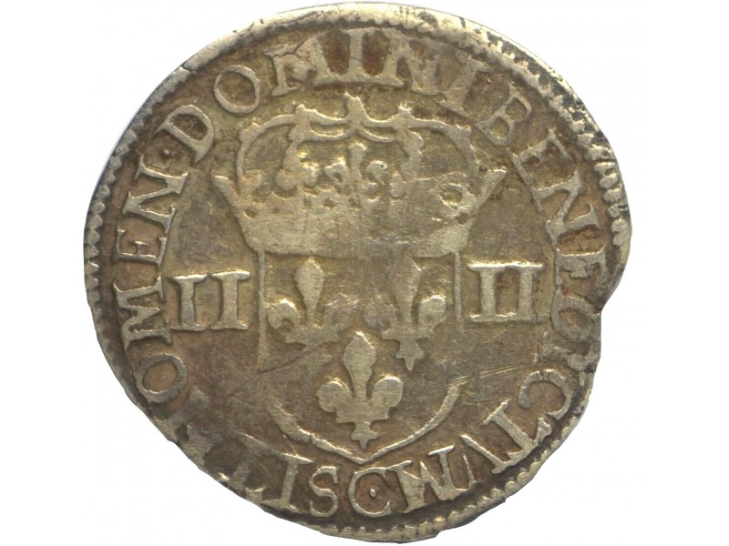 Henri IV Quart d'écu croix batonnée et...