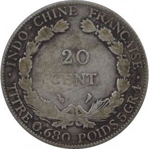 20 CENT INDOCHINE FRANÇAISE 1922 2