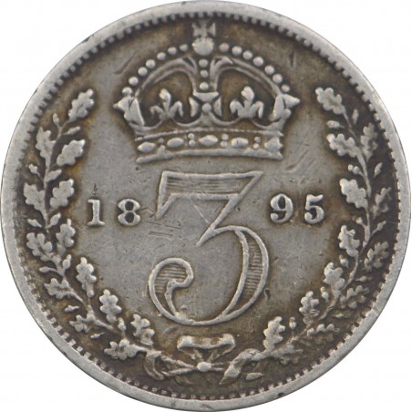 3 Pence ROYAUME-UNI Victoria 1895