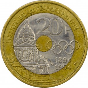 20 FRANCS PIERRE DE COUBERTIN 1994 2