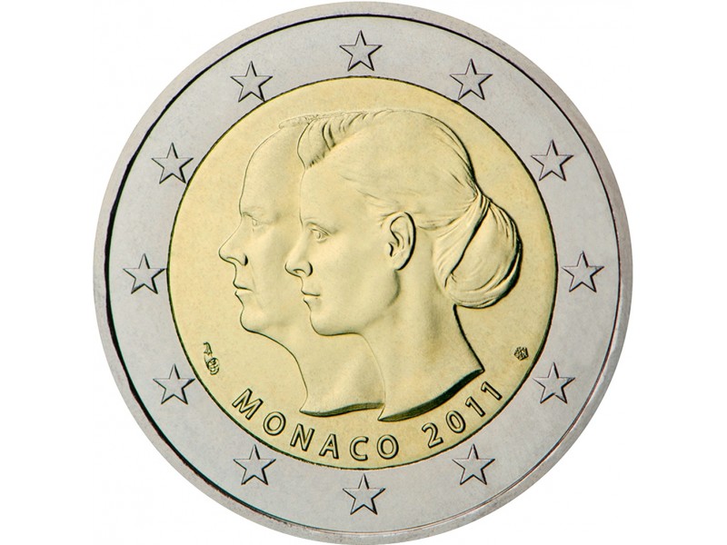 2 Euros MONACO 2011- Mariage Prince...