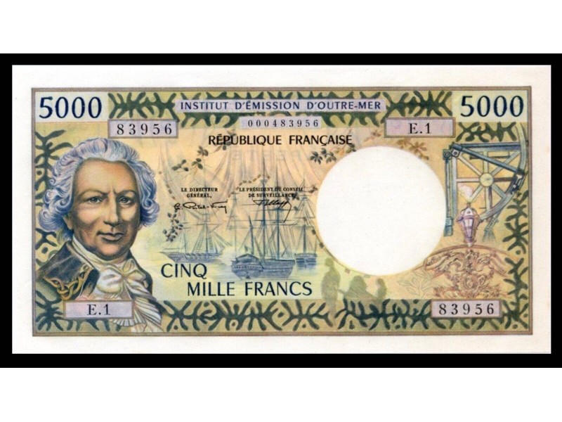 5000 Francs TAHITI 1985 P.28d