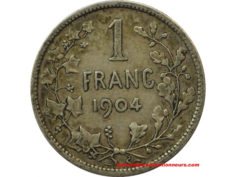 9189 - 1 Franc BELGIQUE 1904 Léopold II