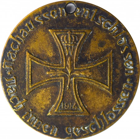 9201 - ALLEMAGNE, JETON Empire 1914, Entrée de l'armée allemande