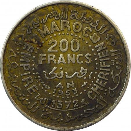 200 Francs MAROC - PROTECTORAT FRANÇAIS AH 1372 1953 Paris