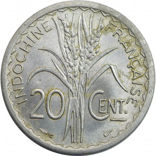 20 Centièmes INDOCHINE FRANÇAISE 1945 2