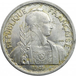 20 Centièmes INDOCHINE FRANÇAISE 1945