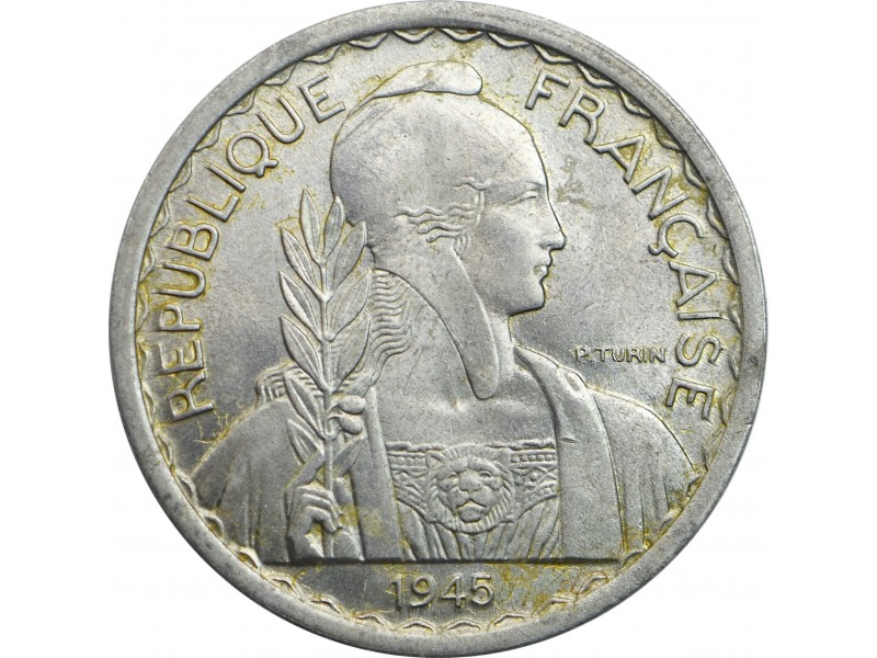 20 Centièmes INDOCHINE FRANÇAISE 1945