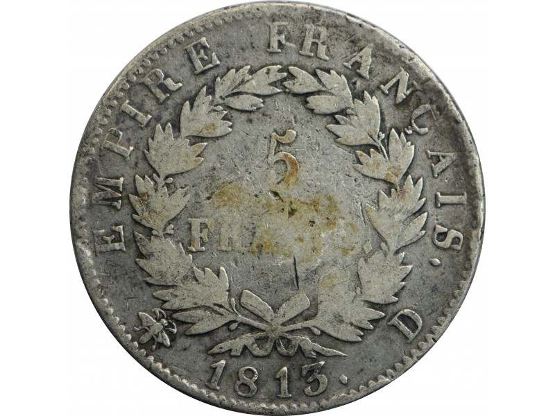 5 Francs Napoléon Empereur 1813 LYON