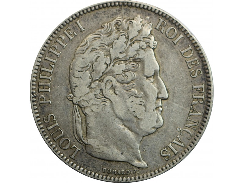 5 Francs Philippe Ier Tête Laurée 1843