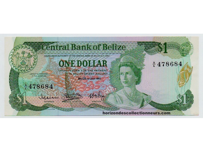 1 Dollar BELIZE 1983 P.43 NEUF