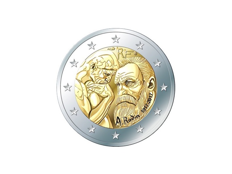 2 € Commémorative France 2017 - Auguste Rodin-horizondescollectionneurs.com