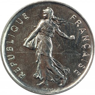 5 Francs Semeuse 1989 nickel, Dauphin 2