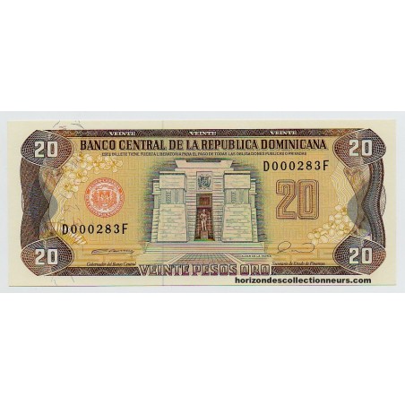 20 Pesos Oro RÉPUBLIQUE DOMINICAINE 1998 P.154 NEUF