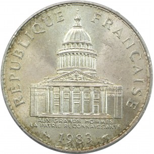 100 Francs Panthéon 1982 à 2001