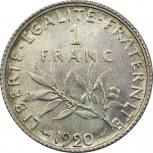 1 Franc Semeuse 1920